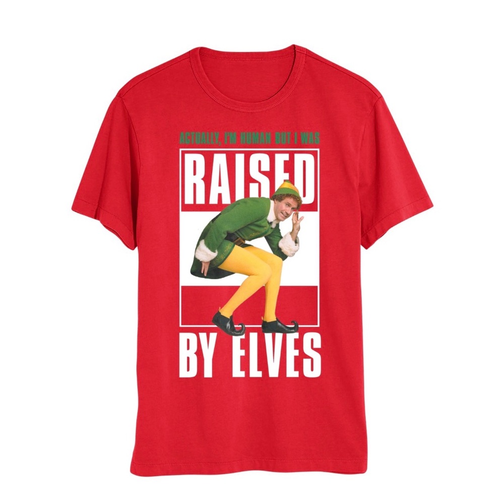 NWOT Buddy Elf Movie Tshirt Red Green Holiday Santa Graphic Tee S Will Ferrell